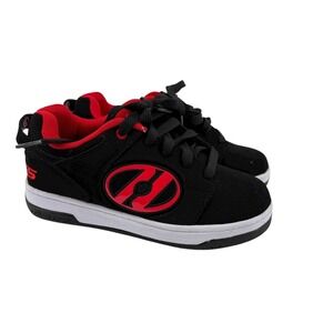 Kids Heelys Voyager HE10072 Black Red Low Top Roller Shoes Sneakers Size YTH 3